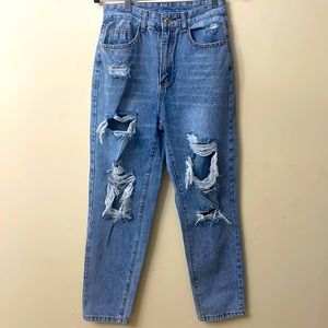 Medium Wash Ripped Jeans